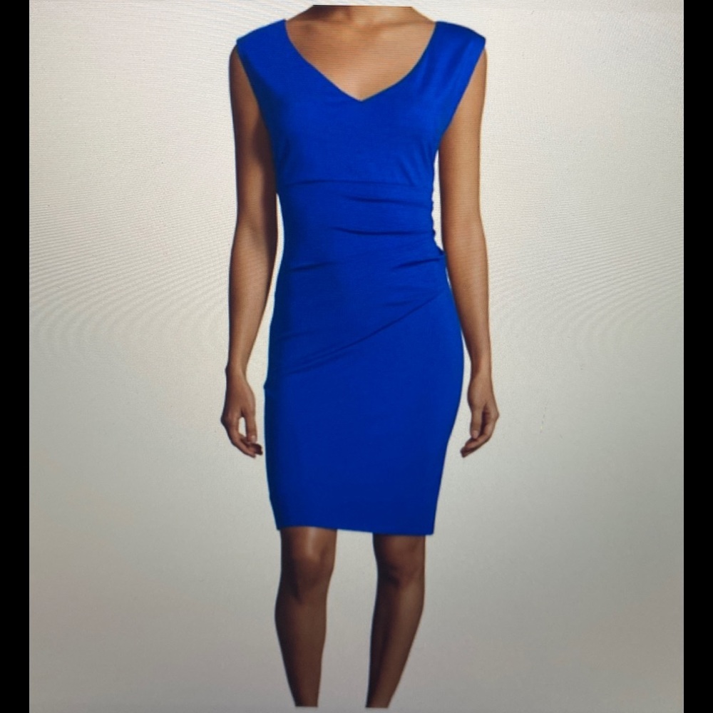 Diane von Furstenberg "Bevin" Ponte Ruched Sheath Dress 0